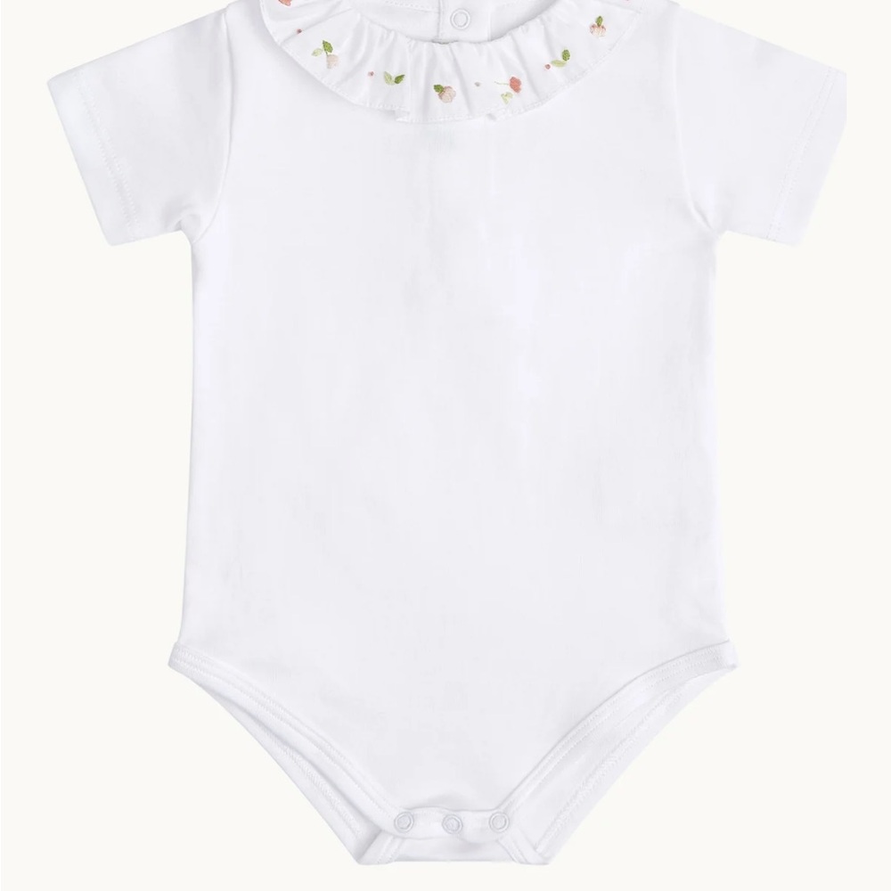 Marie Chantal Wind Ruffle Collar Onesie